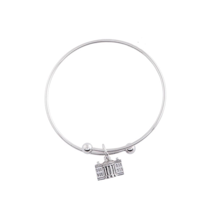 Accessories White House Historical Association | Adjustable Bangle With White House Charm In Silver Finish