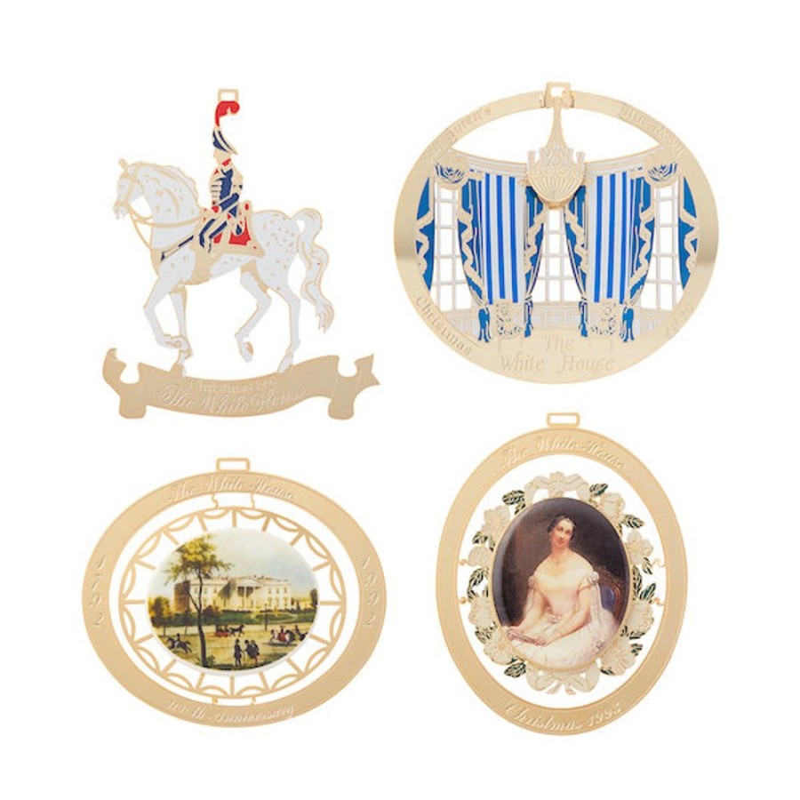 Holidays White House Historical Association | 1990 To 1993 White House Christmas Ornaments, Sold As A Set Of Four