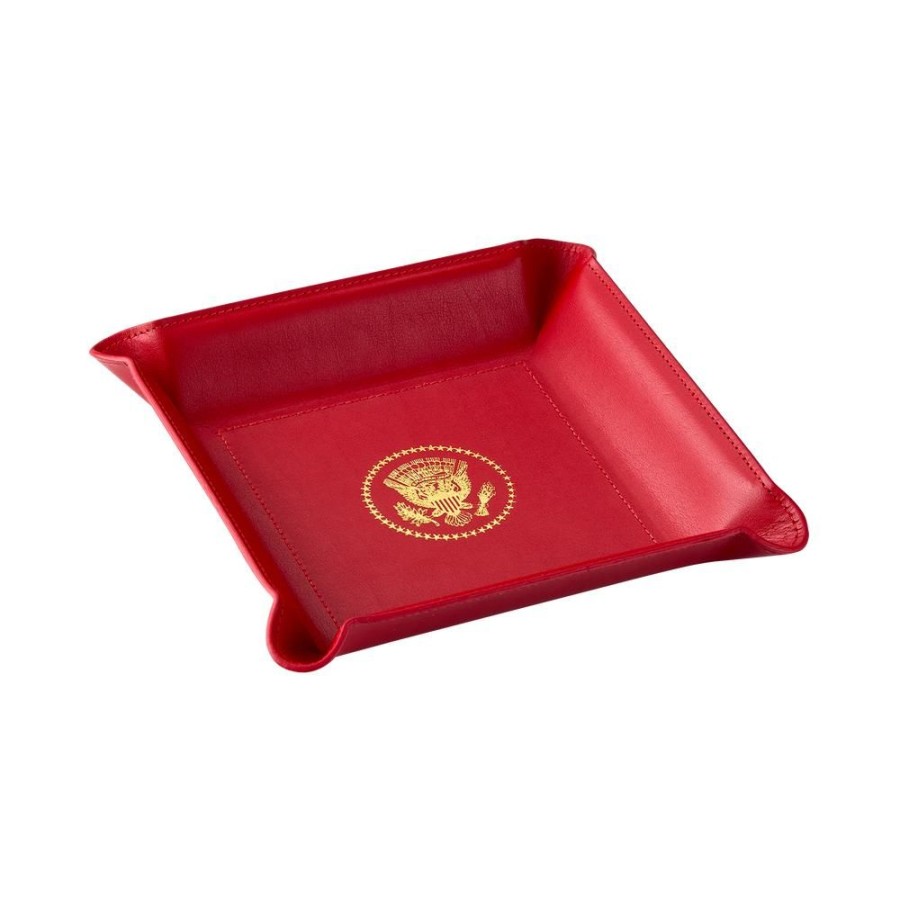 Home & Gifts White House Historical Association | Red Truman Seal Valet Tray