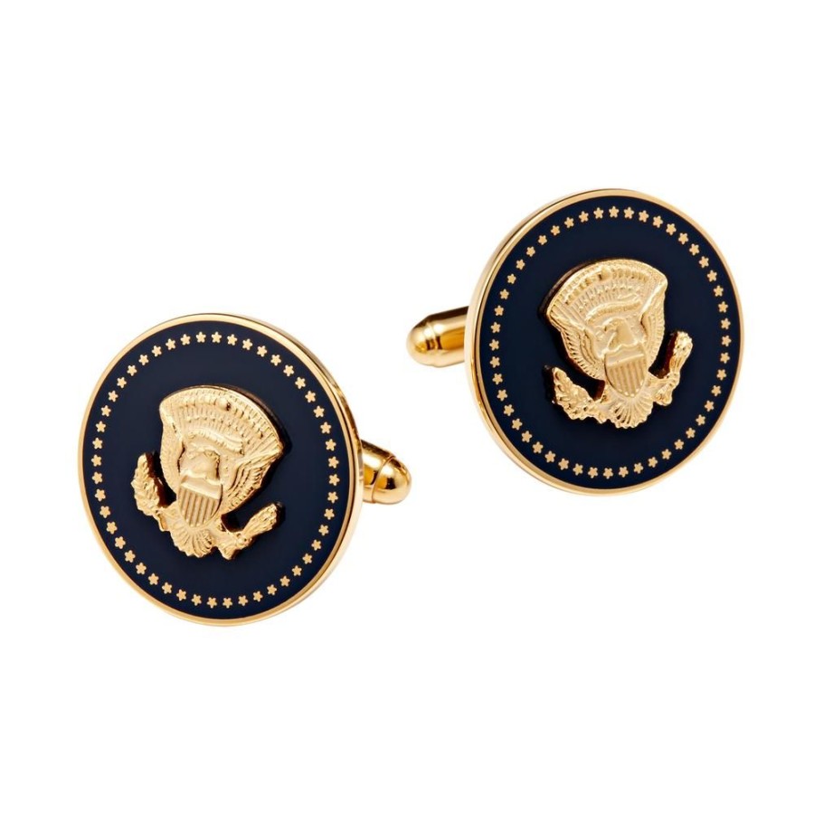 Accessories White House Historical Association | Gold And Navy Truman Seal Cuff Links