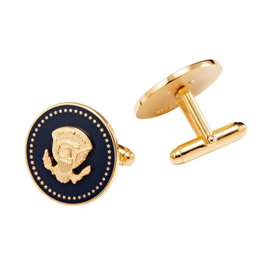 Accessories White House Historical Association | Gold And Navy Truman Seal Cuff Links