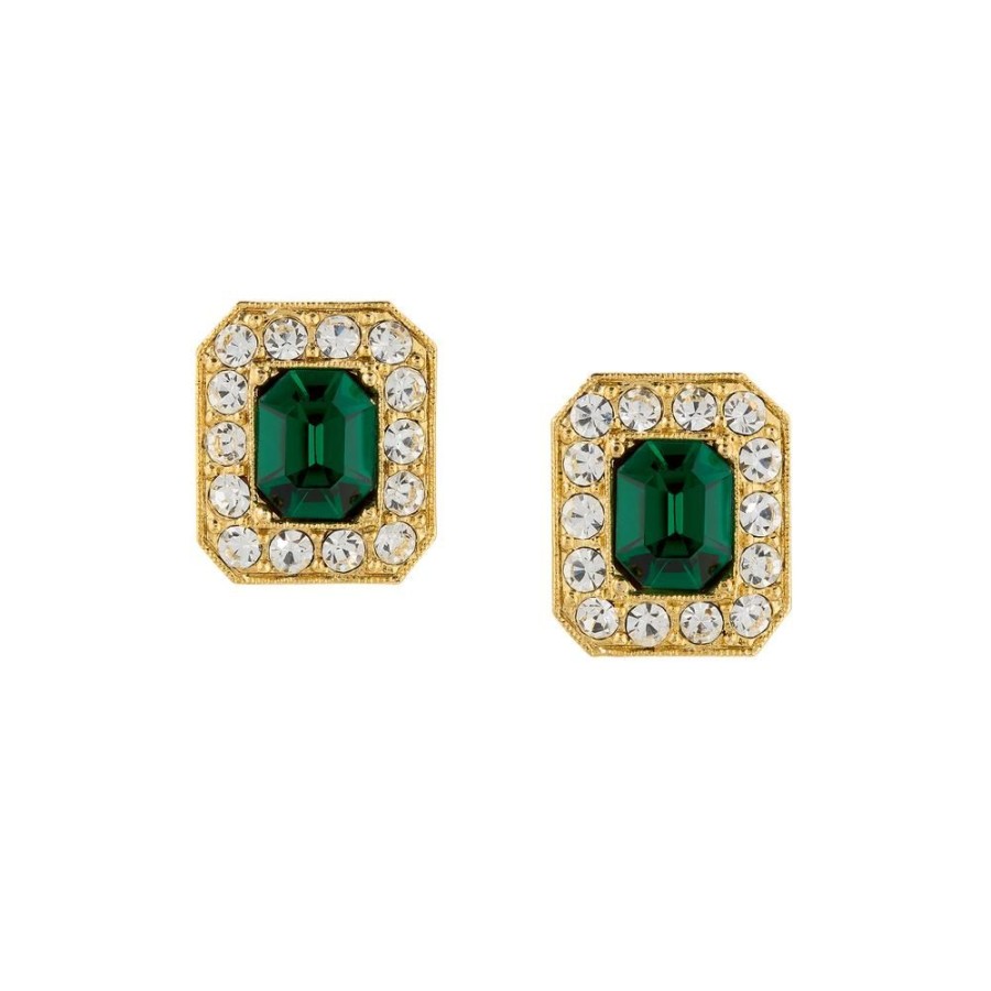 Accessories White House Historical Association | Green Room Emerald Shaped Earrings