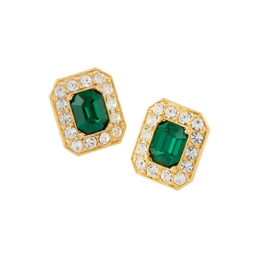 Accessories White House Historical Association | Green Room Emerald Shaped Earrings