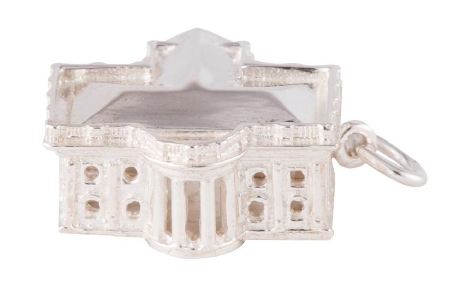 Accessories White House Historical Association | 3D White House Sterling Silver Charm