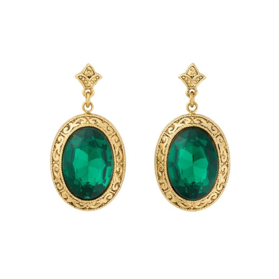 Accessories White House Historical Association | Green Room Emerald Drop Earrings