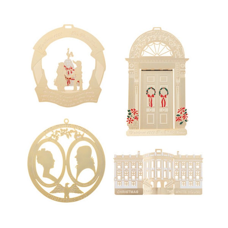 Holidays White House Historical Association | 1985 To 1988 White House Christmas Ornaments, Sold As A Set Of Four