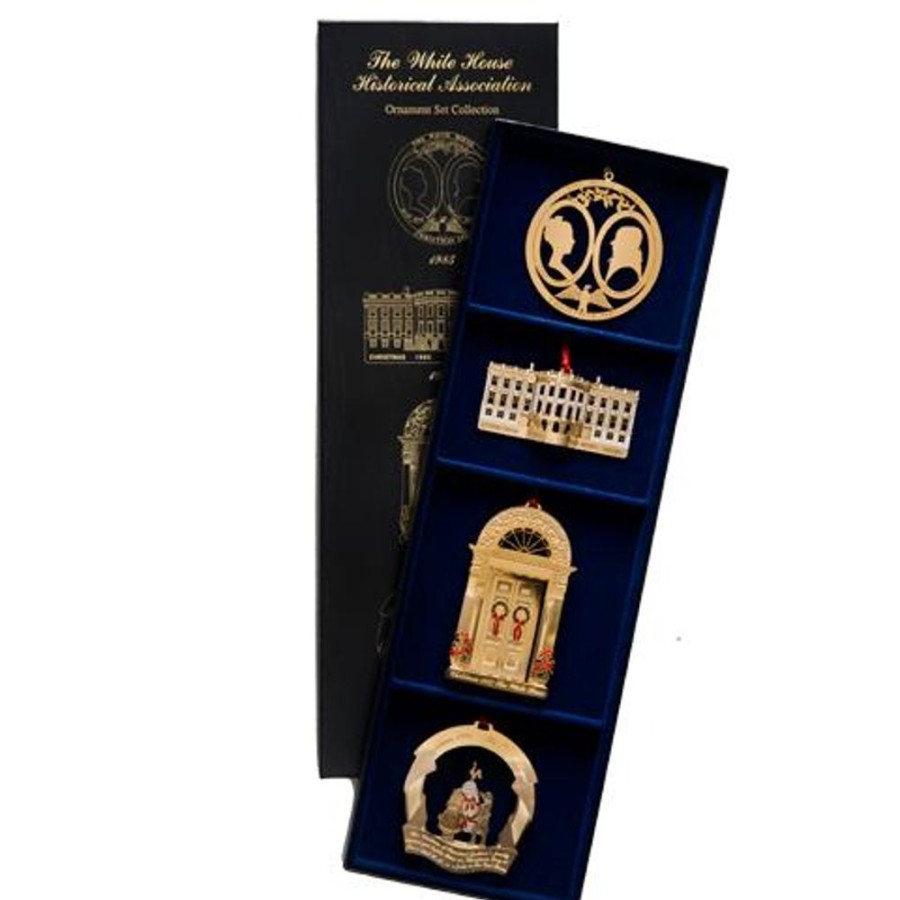 Holidays White House Historical Association | 1985 To 1988 White House Christmas Ornaments, Sold As A Set Of Four