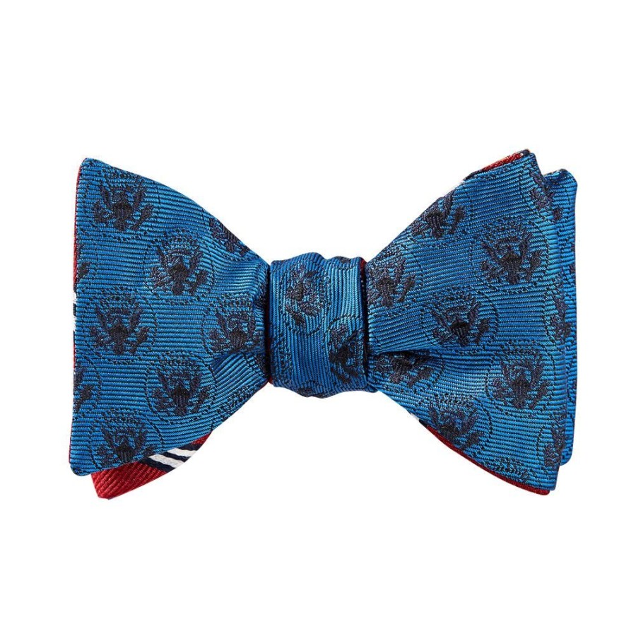 Accessories BROOKS BROTHERS | Brooks Brothers Blue Double-Sided Truman Seal Bow Tie