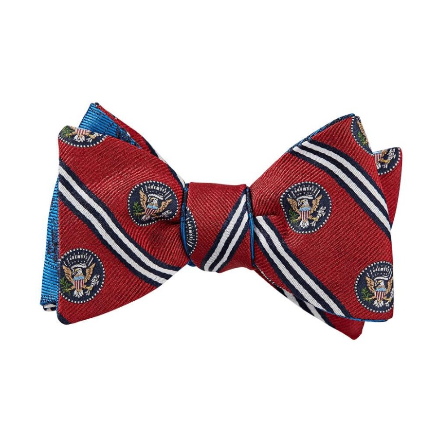 Accessories BROOKS BROTHERS | Brooks Brothers Blue Double-Sided Truman Seal Bow Tie