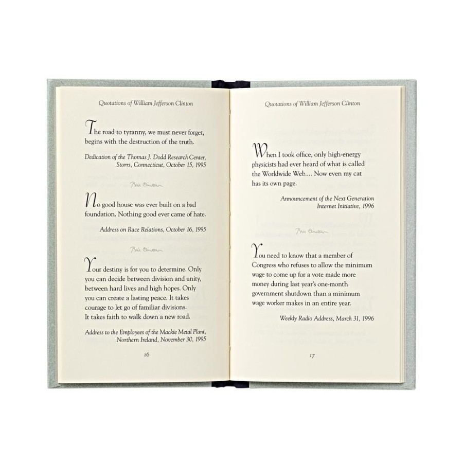 Bookstore White House Historical Association | Quotations Of William Jefferson Clinton