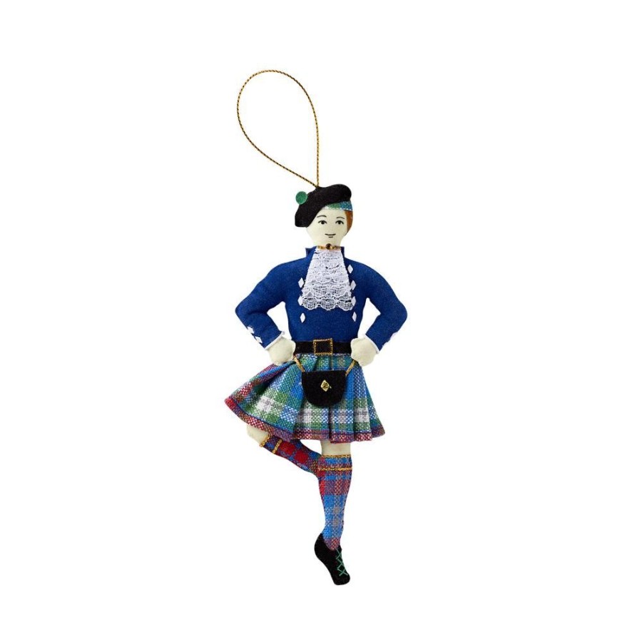 Holidays White House Historical Association | Male Highland Dancer Felt Ornament