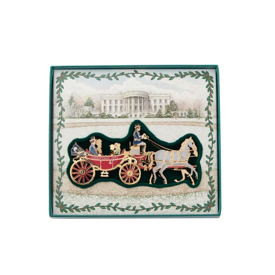 Holidays White House Historical Association | 2001 White House Christmas Ornament, A First Family'S Carriage Ride