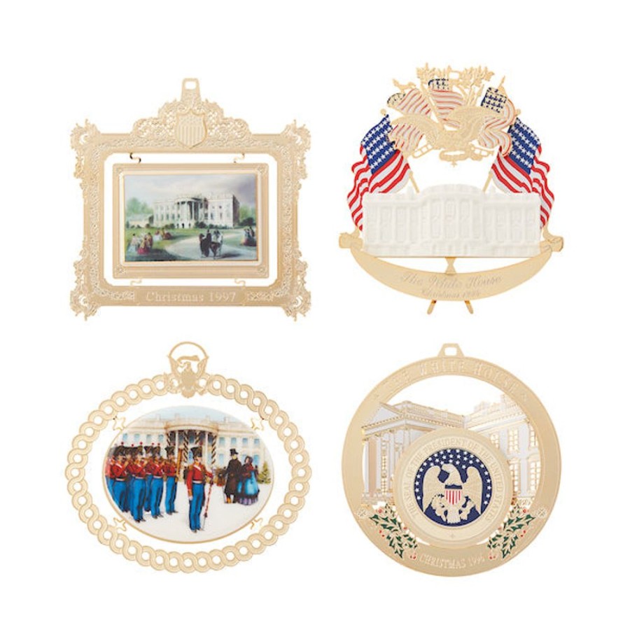 Holidays White House Historical Association | 1994 To 1997 White House Christmas Ornaments, Sold As A Set Of Four