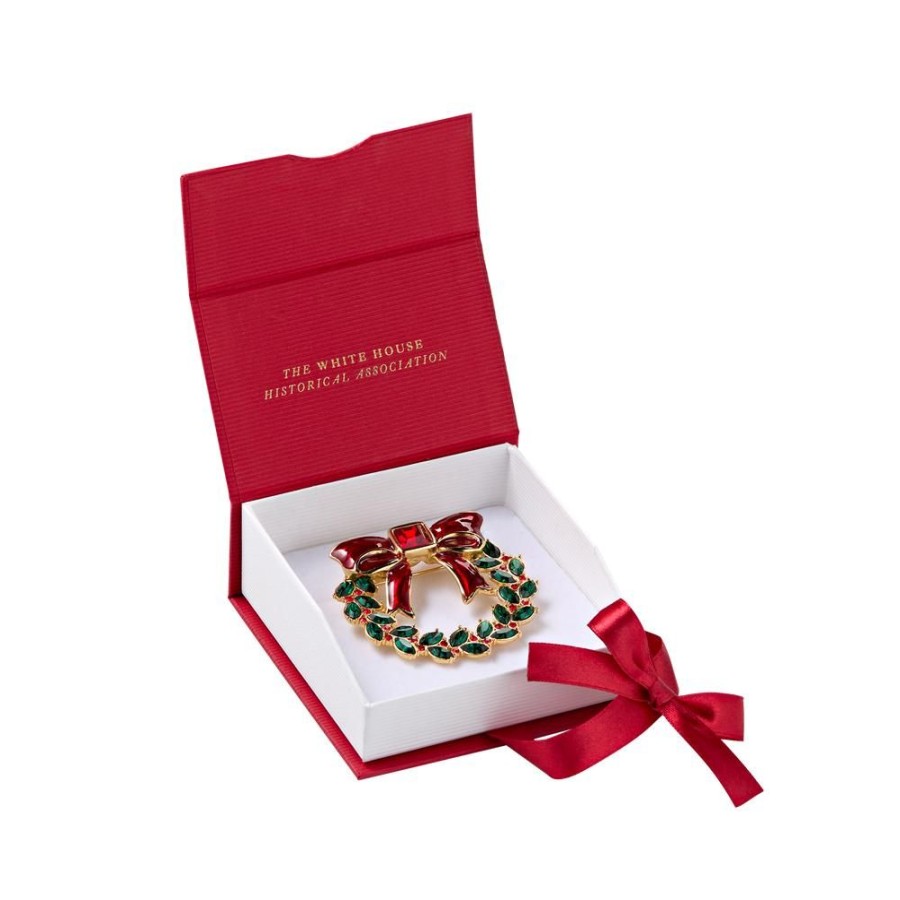 Accessories White House Historical Association | White House Christmas Wreath Brooch