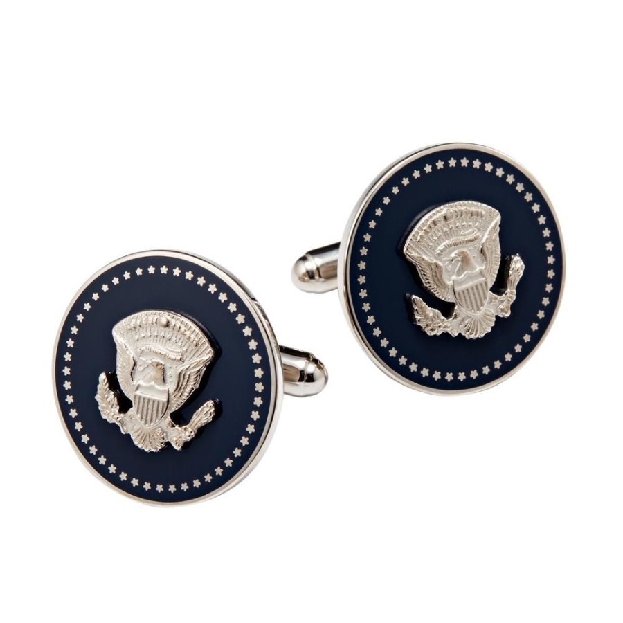 Accessories White House Historical Association | Silver And Navy Truman Seal Cuff Links