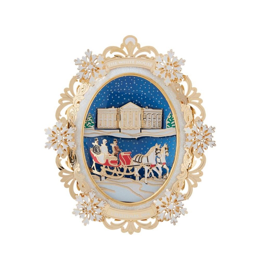 Holidays White House Historical Association | 2004 White House Christmas Ornament, A First Family'S Sleigh Ride