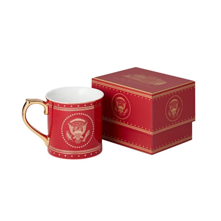 Home & Gifts White House Historical Association | Red Truman Seal Mug