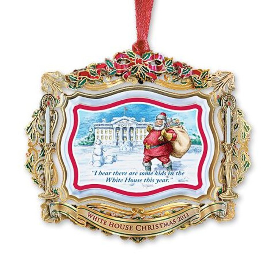 Holidays White House Historical Association | 2011 White House Christmas Ornament, Santa Visits The White House