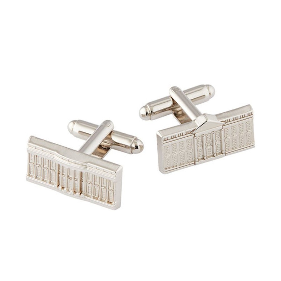 Accessories White House Historical Association | White House Cuff Links, North And South View - Nickel Plated