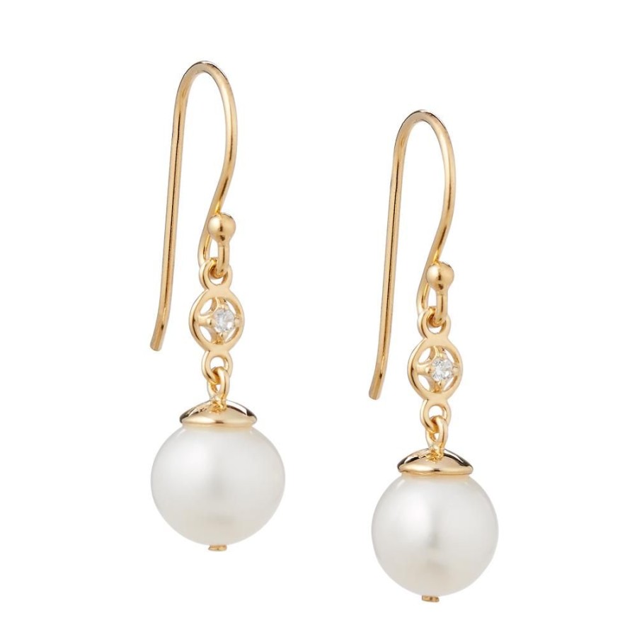 Holidays White House Historical Association | Cubic Zirconia Pearl Drop Earrings