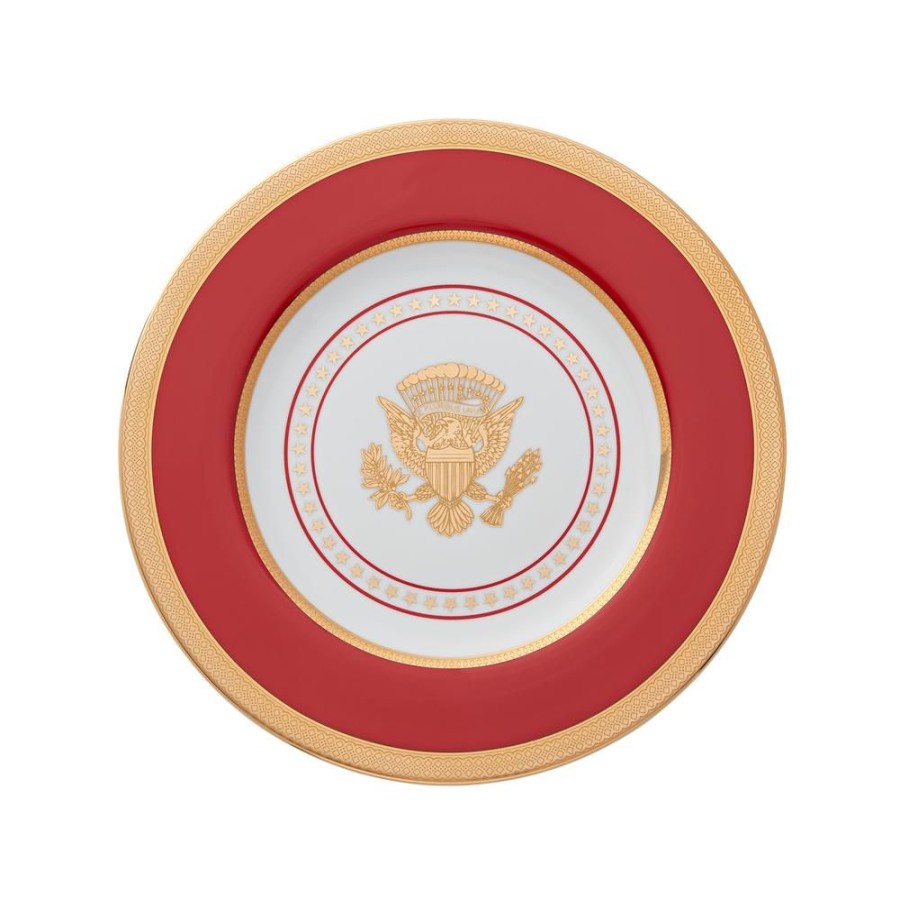 Home & Gifts White House Historical Association | Large Red And Gold Truman Seal Plate