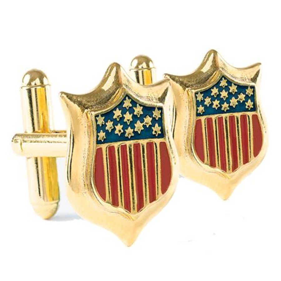 Accessories White House Historical Association | Union Shield Gold Cuff Links