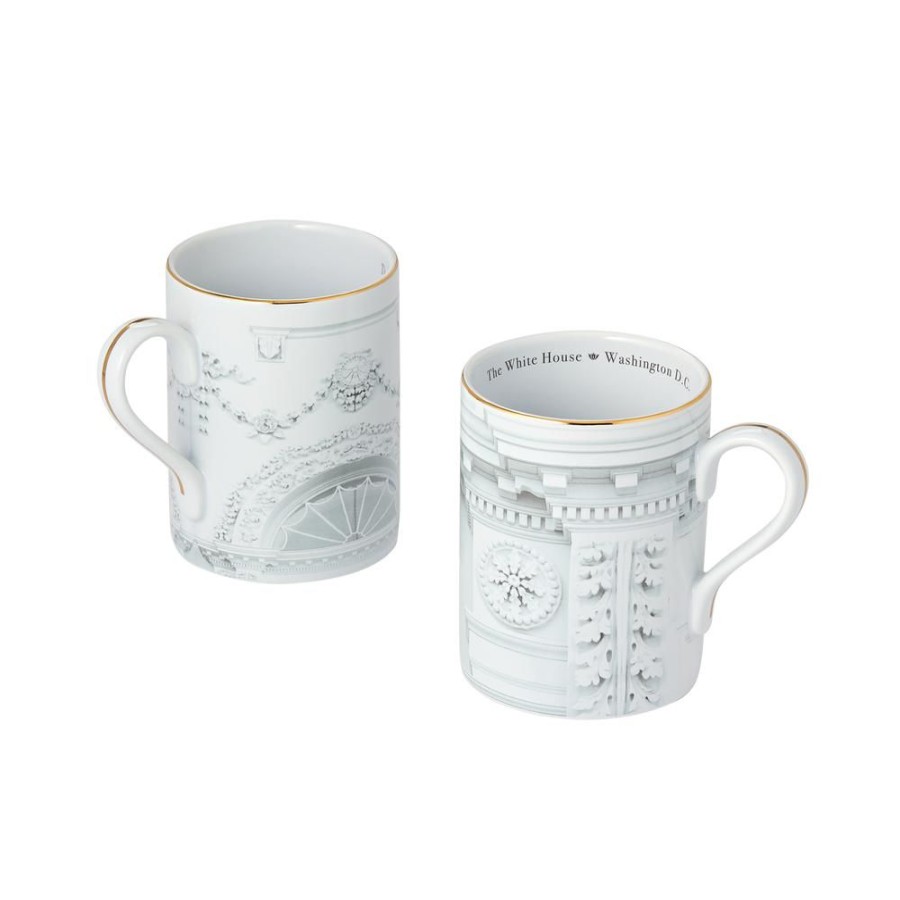 Home & Gifts White House Historical Association | White House Architecture Mugs, Set Of Two