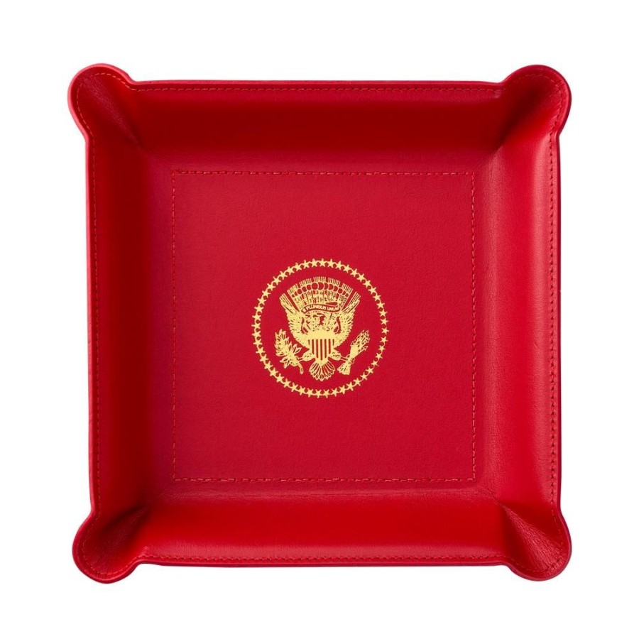 Home & Gifts White House Historical Association | Red Truman Seal Valet Tray